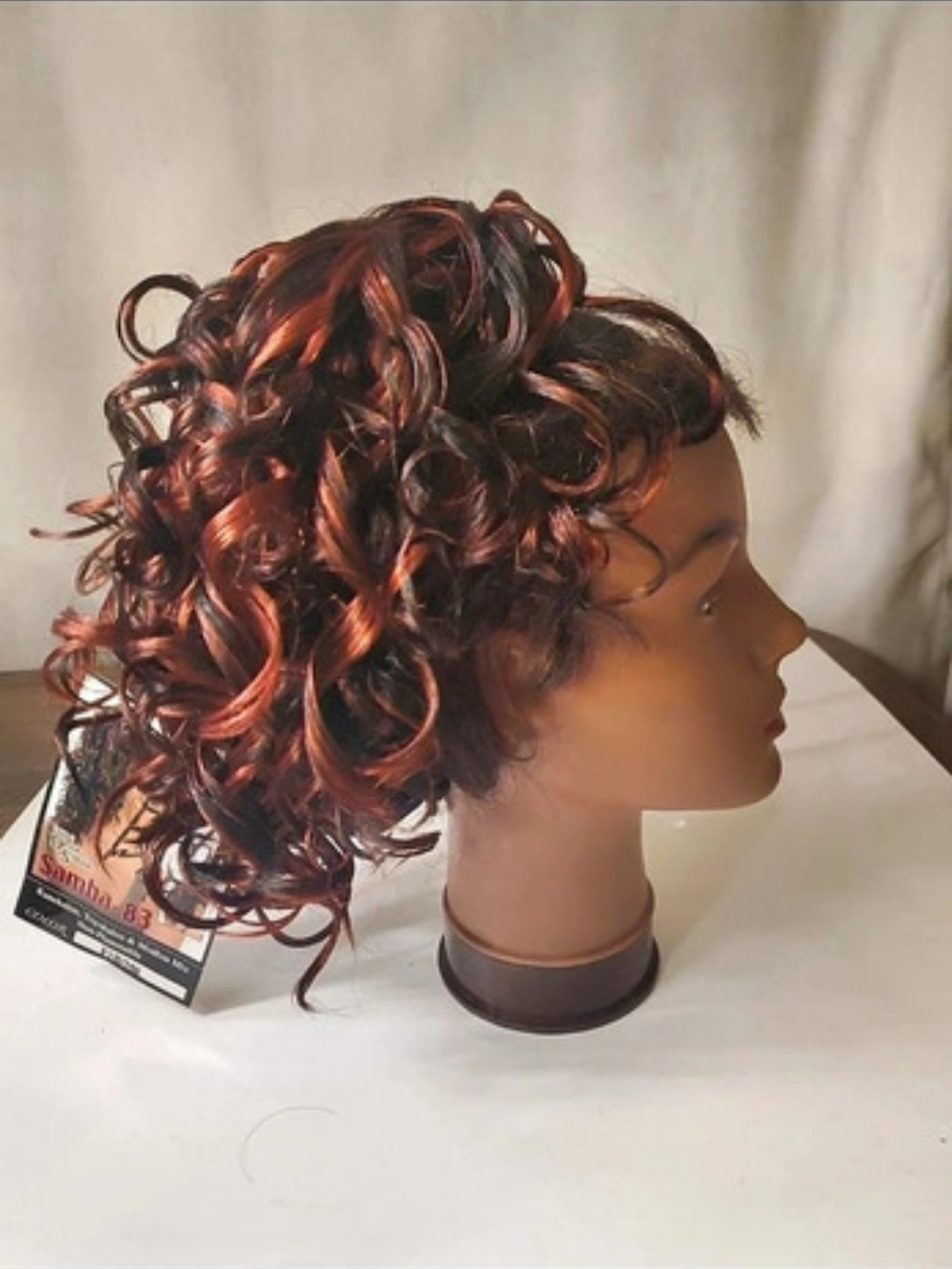 Harlem 125 Samba 83 Ponytail Drawstring Curly Brown & Red Ponytail